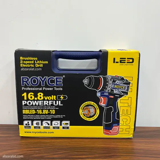 دریل شارژی اصلی 16.8 ولت واقعی رویس مدل RBLED-16.8V-10
