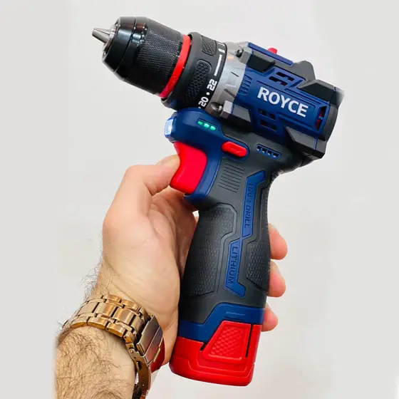 دریل شارژی اصلی 16.8 ولت واقعی رویس مدل RBLED-16.8V-10