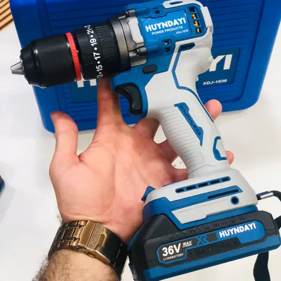 دریل شارژی 36 ولت هیوندا مدل نیم پک